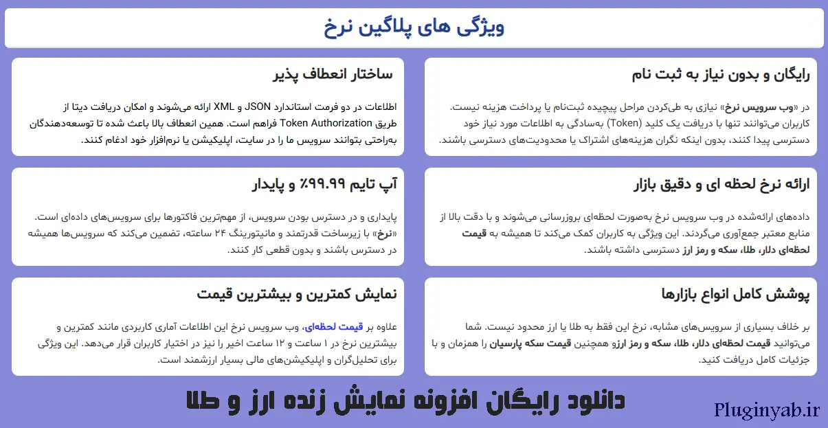 افزونه وردپرسی نمایش قیمت ارز و طلا و ارز دیجیتال به صورت زنده