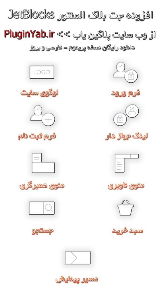 هدر فوتر ساز رایگان لایسنس افزونه جت بلاک بلوک فارسی JetBlocks اورجینال