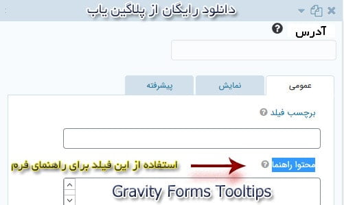 دانلود رایگان افزونه ابزار راهنمایی گرویتی فرم اد آن افزودنی Gravity Form tooltips jetsloth